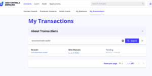 comprar dominios blockchain NFT wallet